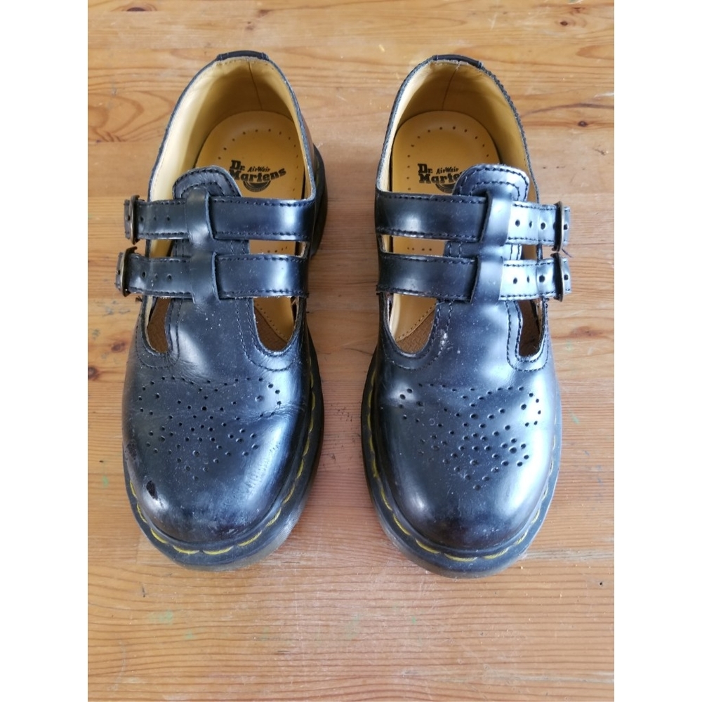 Doc Martens black leather Mary Jane's